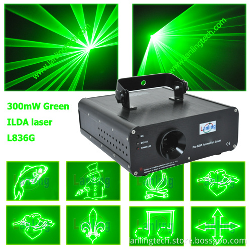 300mw Green Animation Laser Light party laser machine